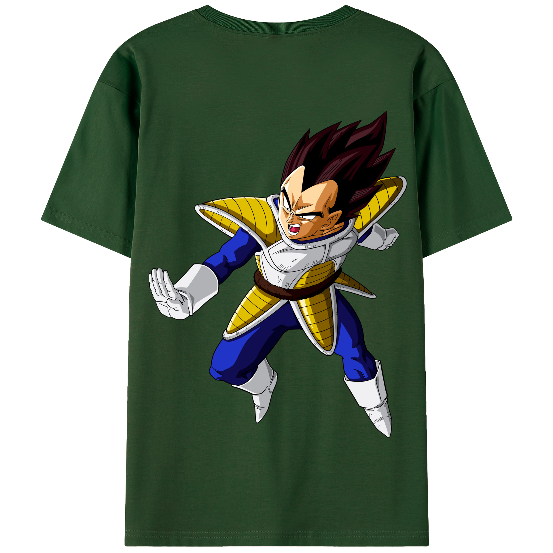 （画像用） ドラゴンボール ベジータ四世（Bejīta Yonsei）DRAGON BALL Vegeta IV 綿100％半袖Tシャツ（背面プリント）